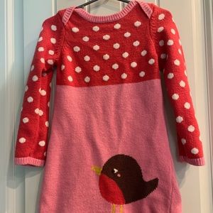 Baby Boden pink polka dot dress